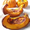 Soft, sweet, and cinnamon-spiced, this 3 ingredient keto roasted pumpkin dessert is like soft, candied pumpkin bites fresh from the oven. Warm, comforting, and low carb. It's the easiest fall treat you’ll ever make.