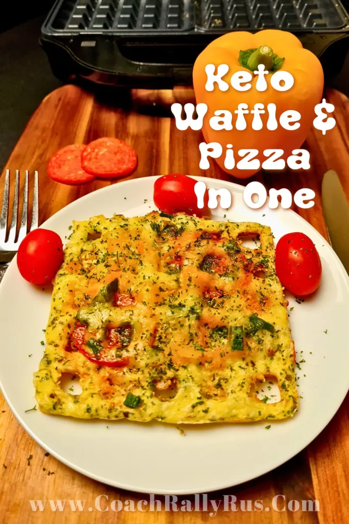 Keto Chaffle Pizza Crispy With Pepperoni