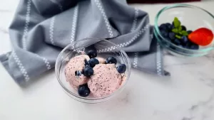 Keto Blueberry Frozen Creme Fraiche