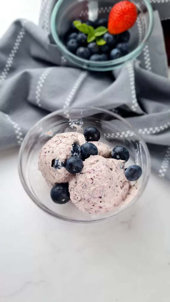 Keto Blueberry Frozen Creme Fraiche