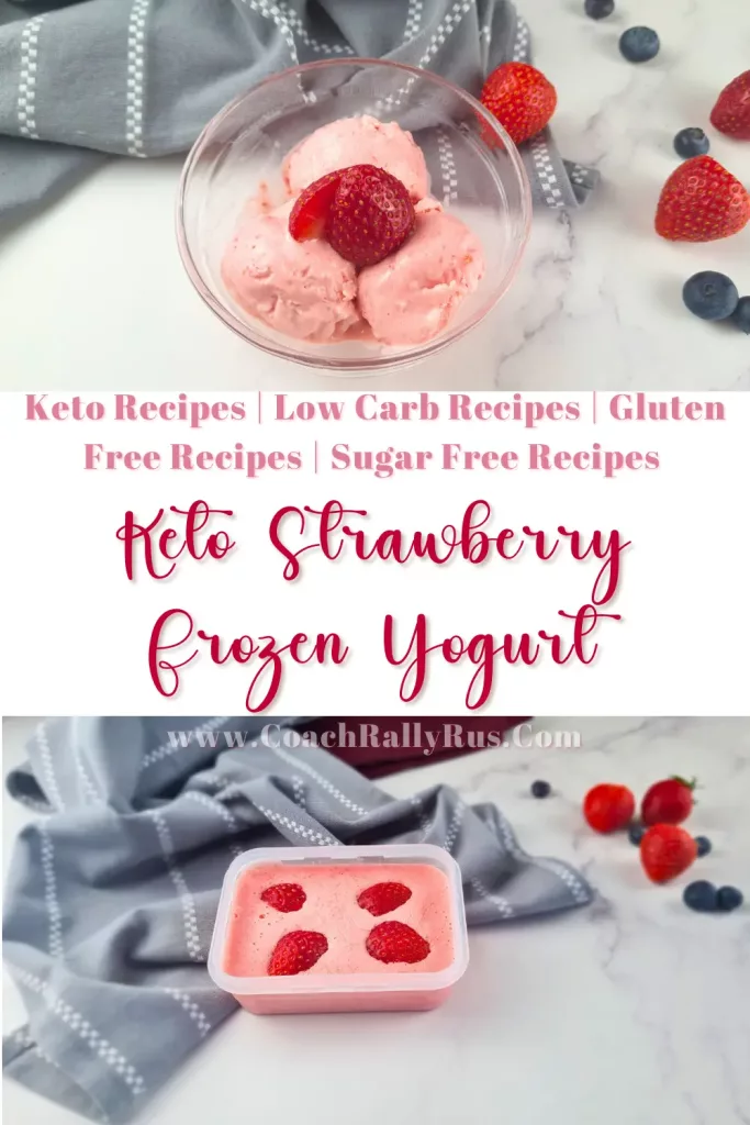 Keto Strawberry Frozen Yogurt With Crème Fraiche