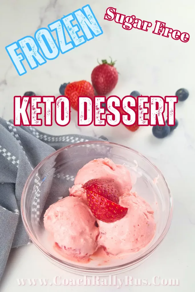 Keto Strawberry Frozen Yogurt With Crème Fraiche