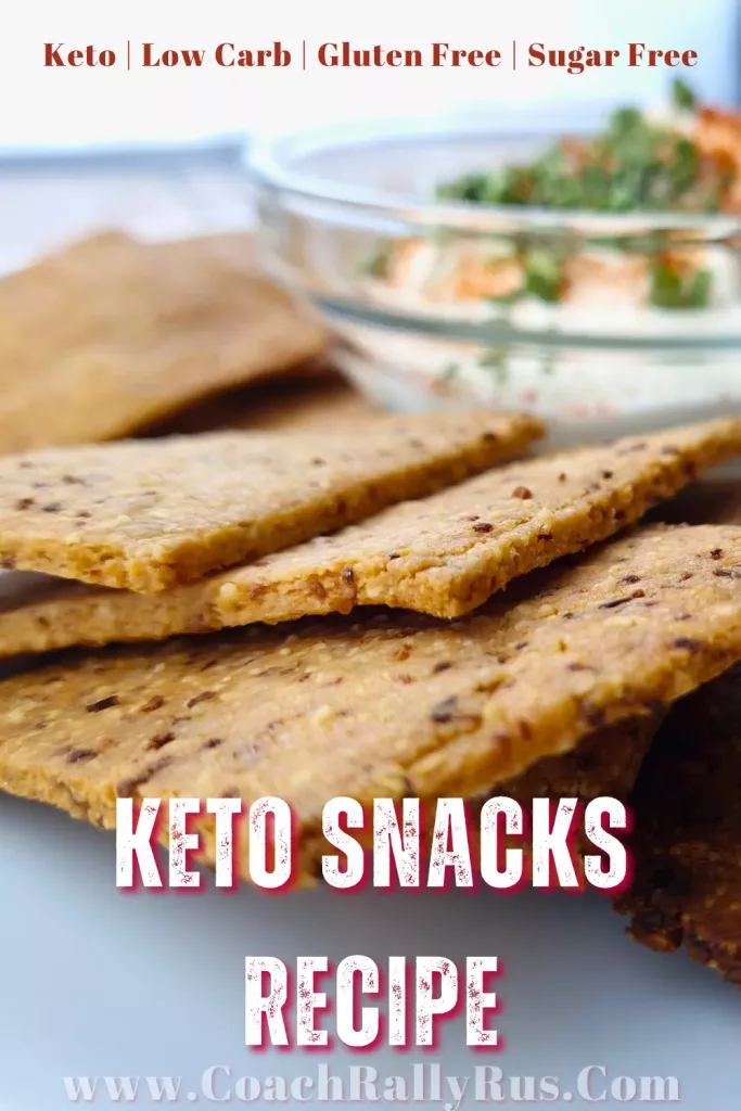 Keto Cheese Crackers With Sour Cream Chive Dip