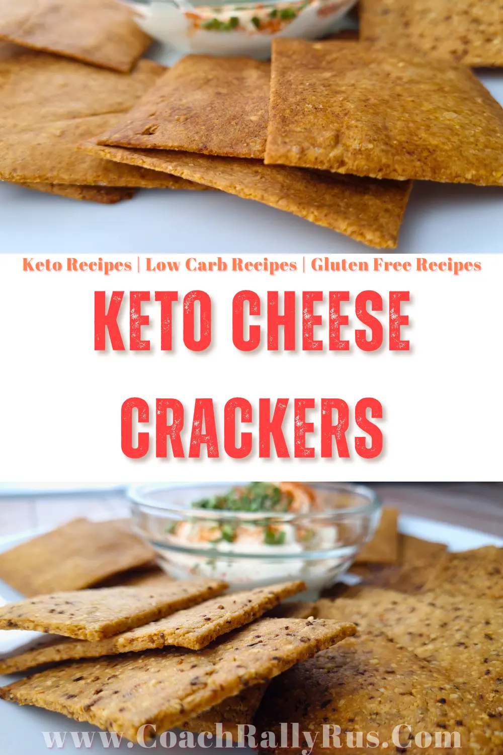 2 Ingredients Keto Almond Flour Crackers Recipe: 2 Flavors