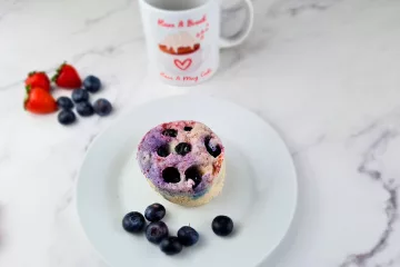 Image of Keto Blueberry Mug Cake