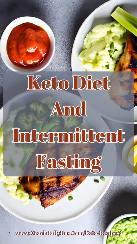An image of Keto Diet and Intermittent Fasting on a plate with keto dinner