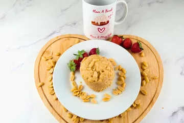 Image of a keto peanut butter mug cake