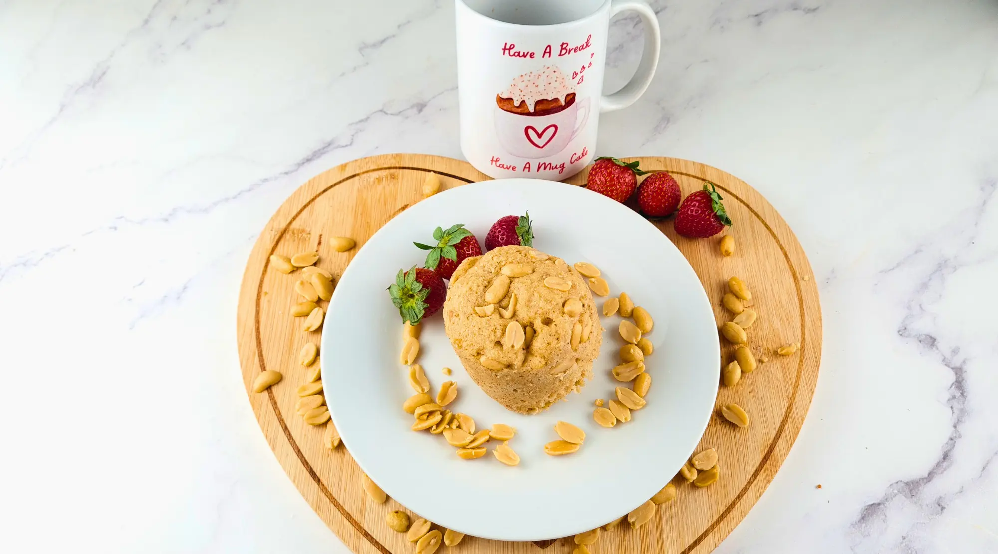Image of a keto peanut butter mug cake