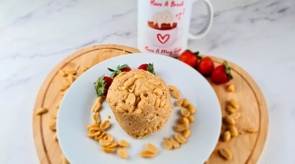 Image of a keto peanut butter mug cake