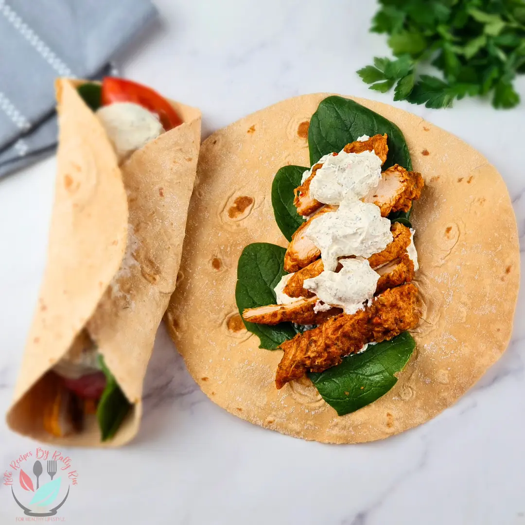 Mediterranean Inspired Keto Chicken Wraps With Ranch