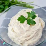 Keto Ranch Dressing Recipe With Greek Yogurt in a bowl on a table