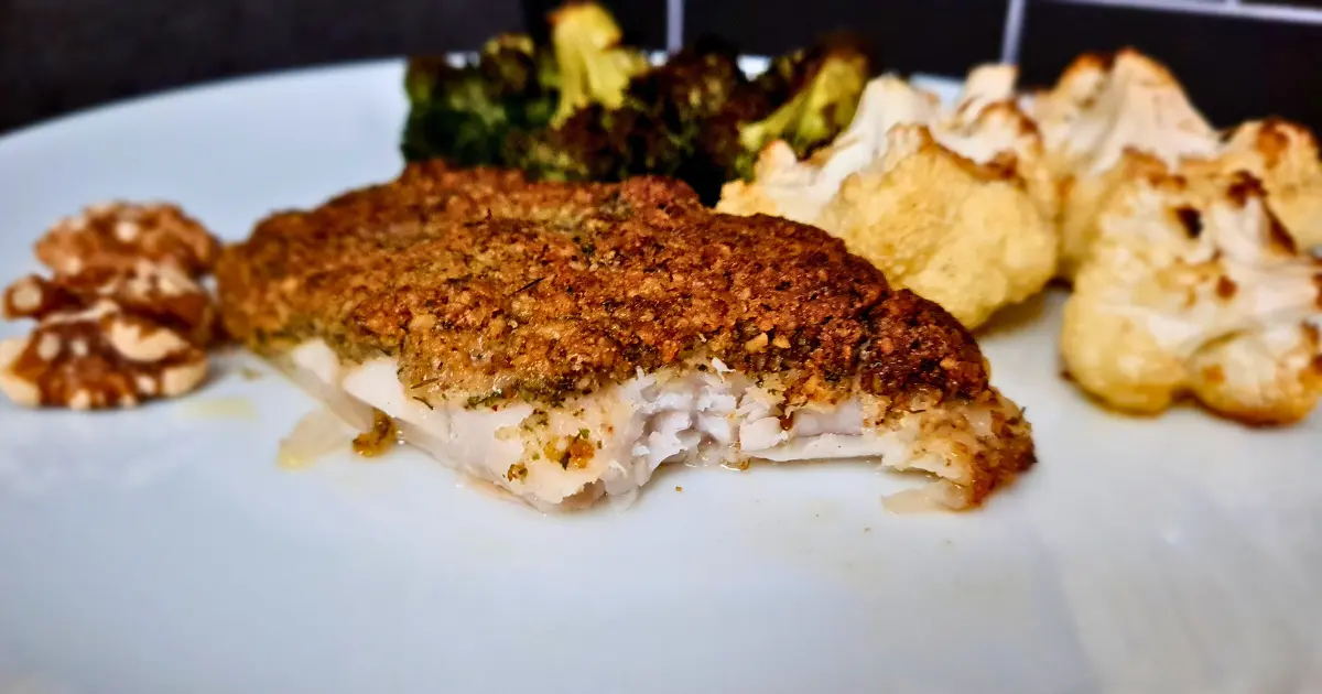 Keto Mediterranean Cod Recipe With Walnut Crust Gluten Free
