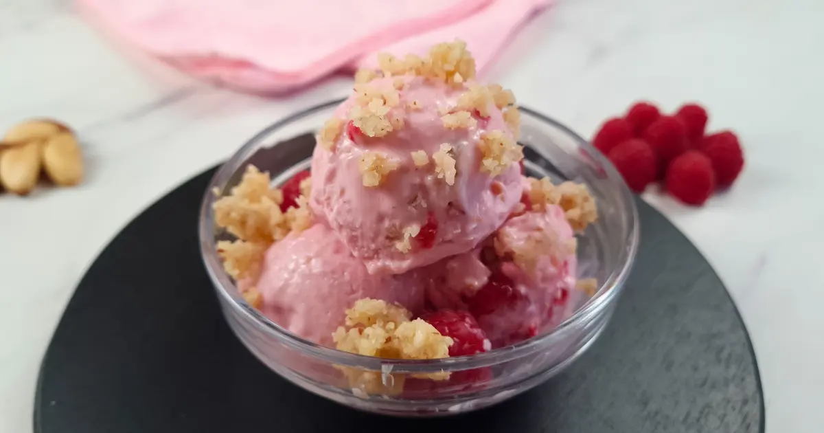 High Protein Raspberry Cottage Cheese Ice Cream-image