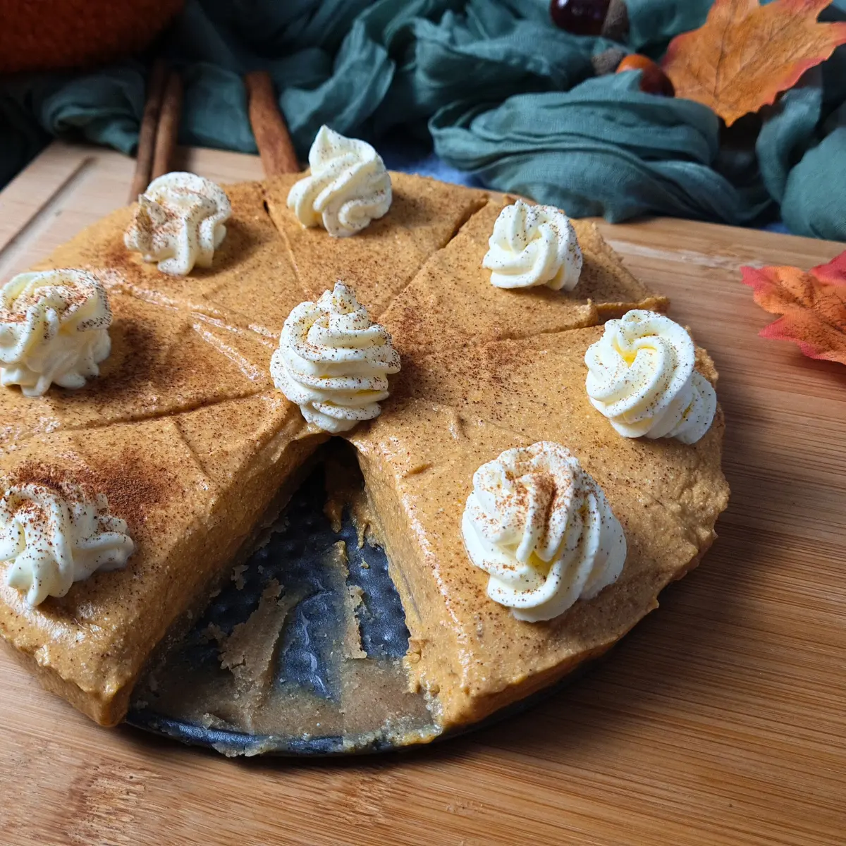 Keto Cottage Cheese Pumpkin Cheesecake No Bake, High Protein