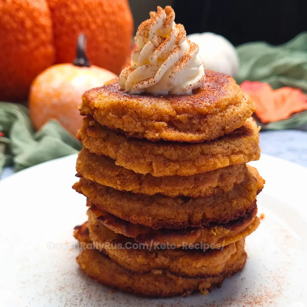 Keto Pumpkin Cottage Cheese Pancakes with Coconut Flour