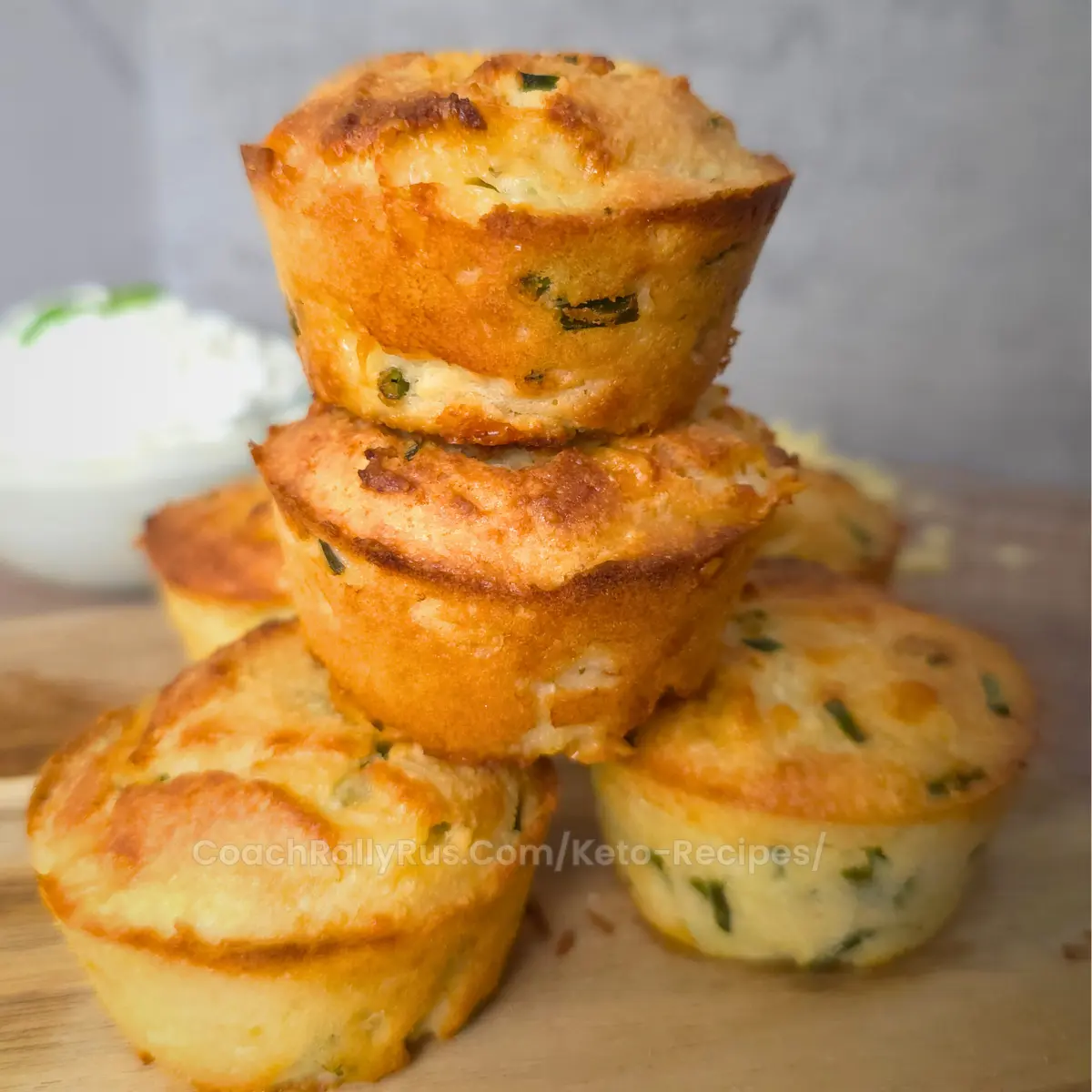 Keto Cottage Cheese Dinner Biscuits (Cheddar & Chive)