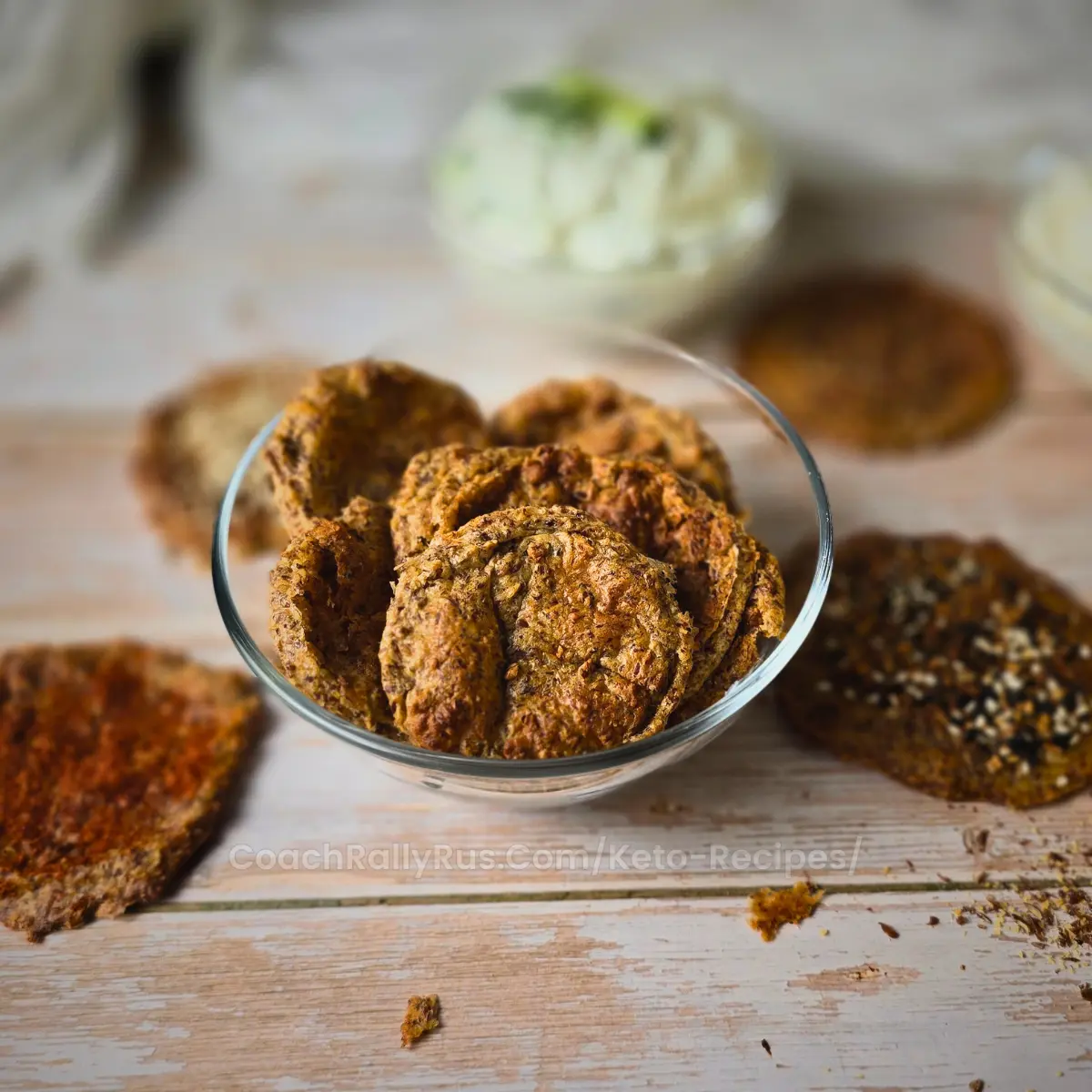 2 Ingredient Keto Flaxseed Cottage Cheese Chips