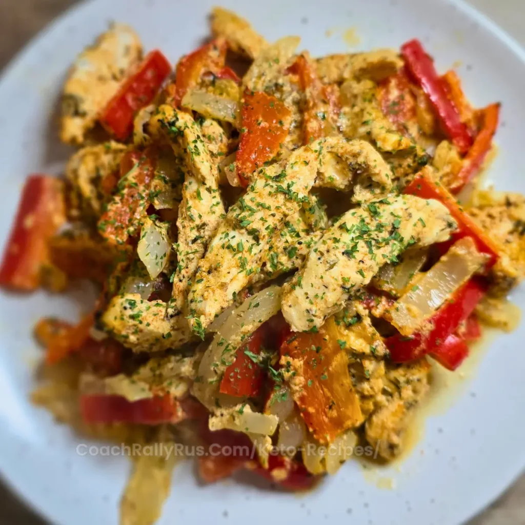 Keto chicken gyro casserole with melted cheese and Greek seasoning.