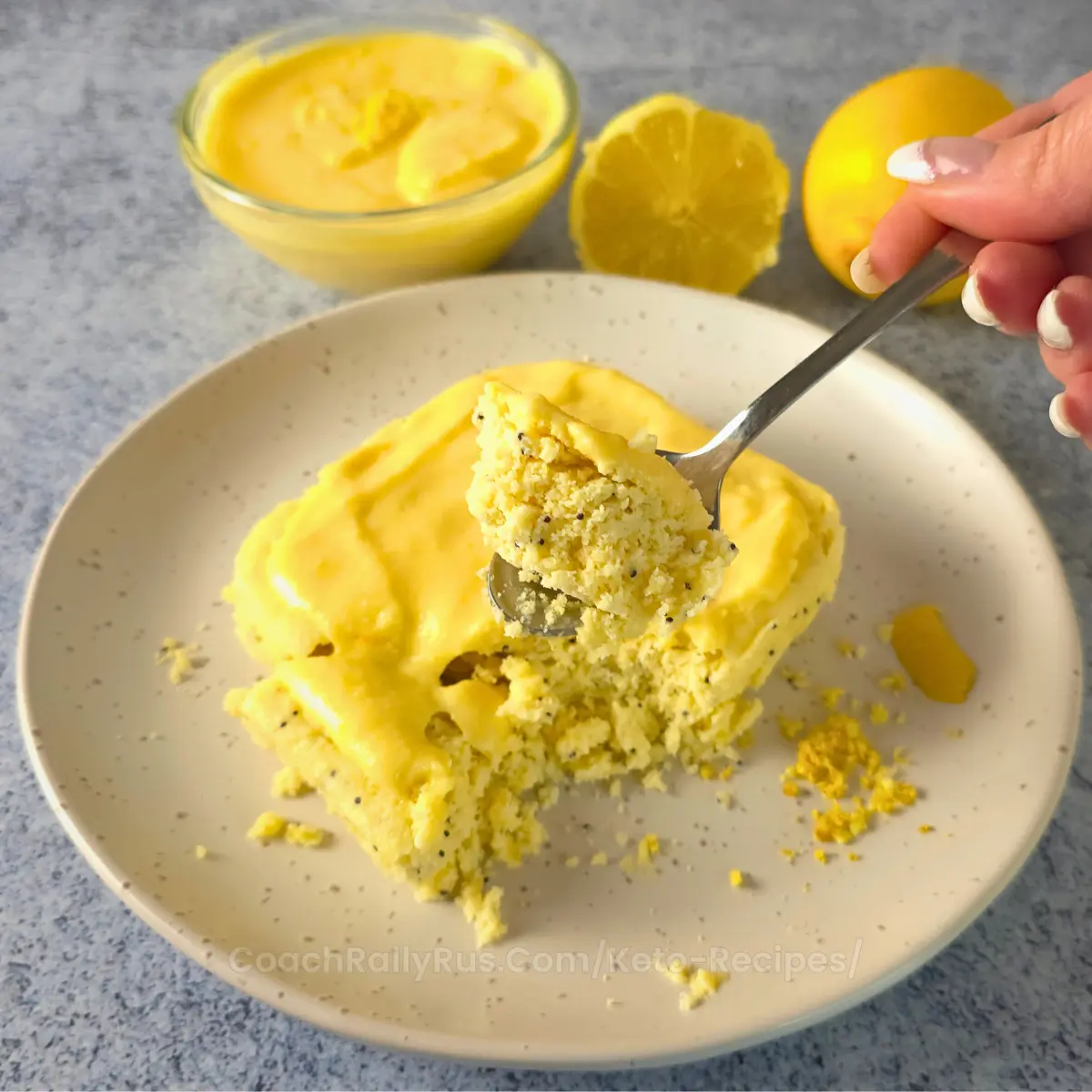 Single Serving Keto Lemon Cottage Cheese Bread