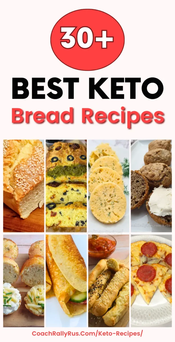 30+ best keto bread recipes including low-carb loaves, buns, flatbreads, and pizza crusts