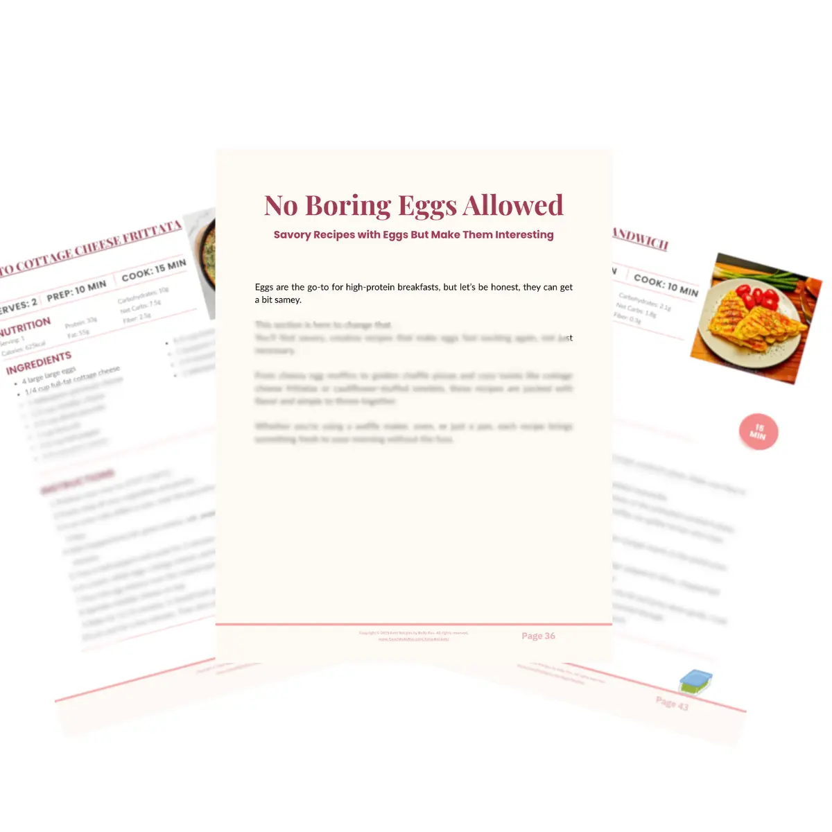 Egg-Inspired High-Protein Keto Breakfasts – FUEL eBook by Rally Rus Section preview of "No Boring Eggs Allowed" from the FUEL keto breakfast recipe eBook