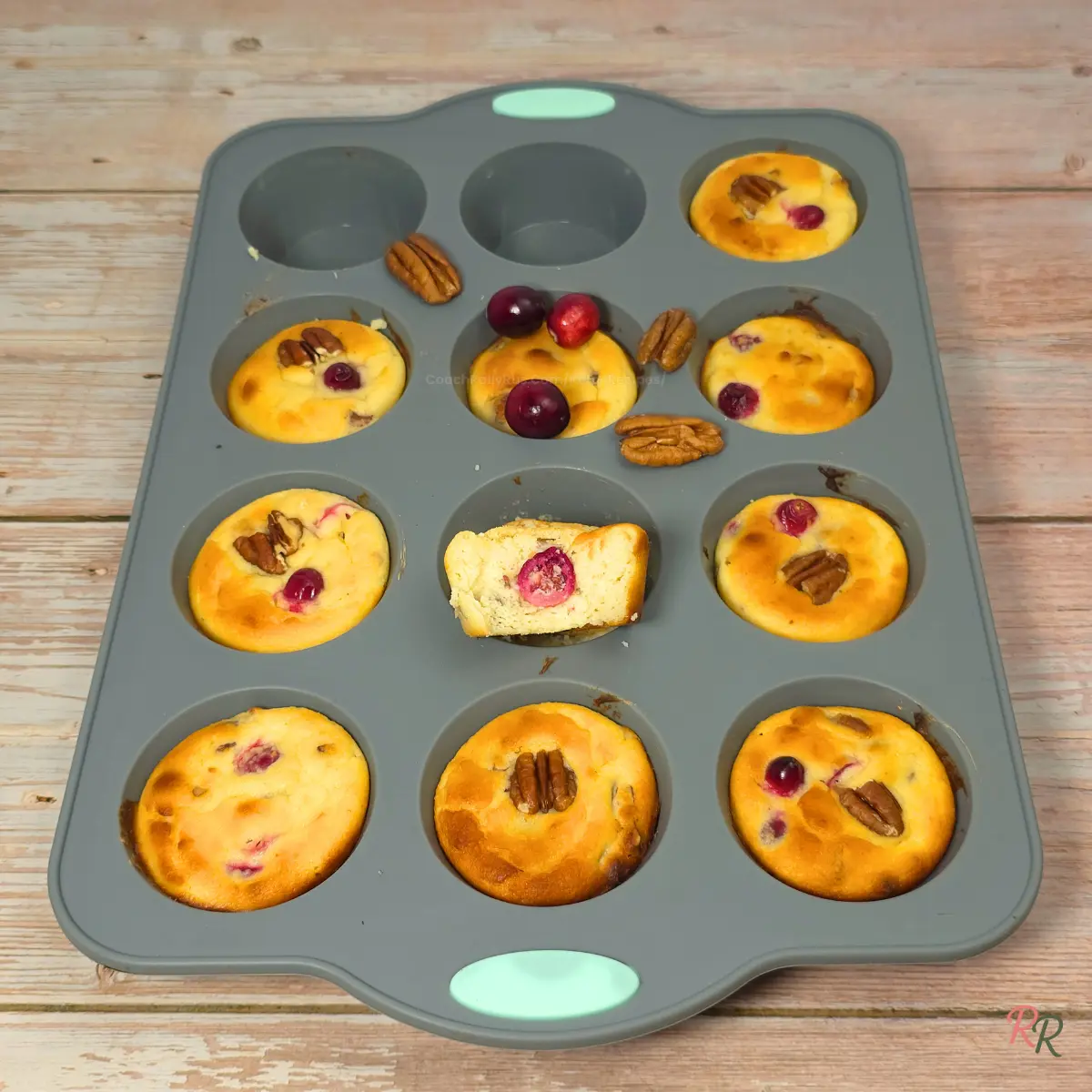 Sugar Free Keto Cranberry Pecan Cottage Cheese Breakfast Muffins Keto cranberry pecan cottage cheese breakfast muffins baked in a silicone mini muffin pan