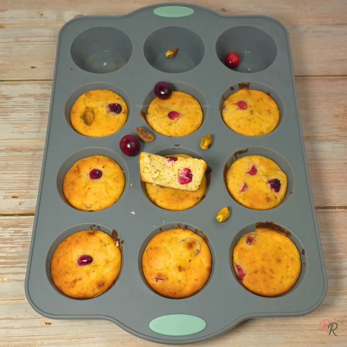 Sugar Free Keto Cranberry Pistachio Cottage Cheese Muffins Keto cranberry cottage cheese muffins with pistachios baked in a silicone mini muffin tin