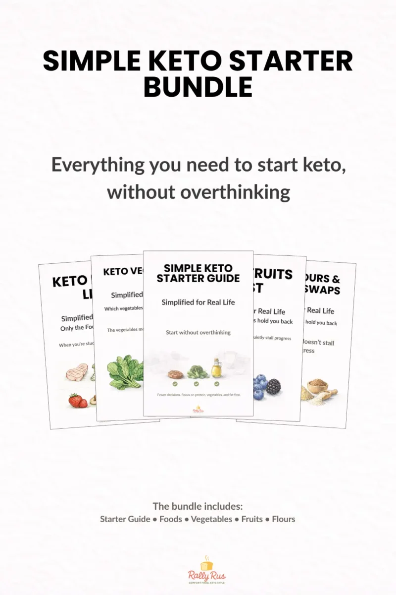 Five keto beginner guides included in the Simple Keto Starter Bundle